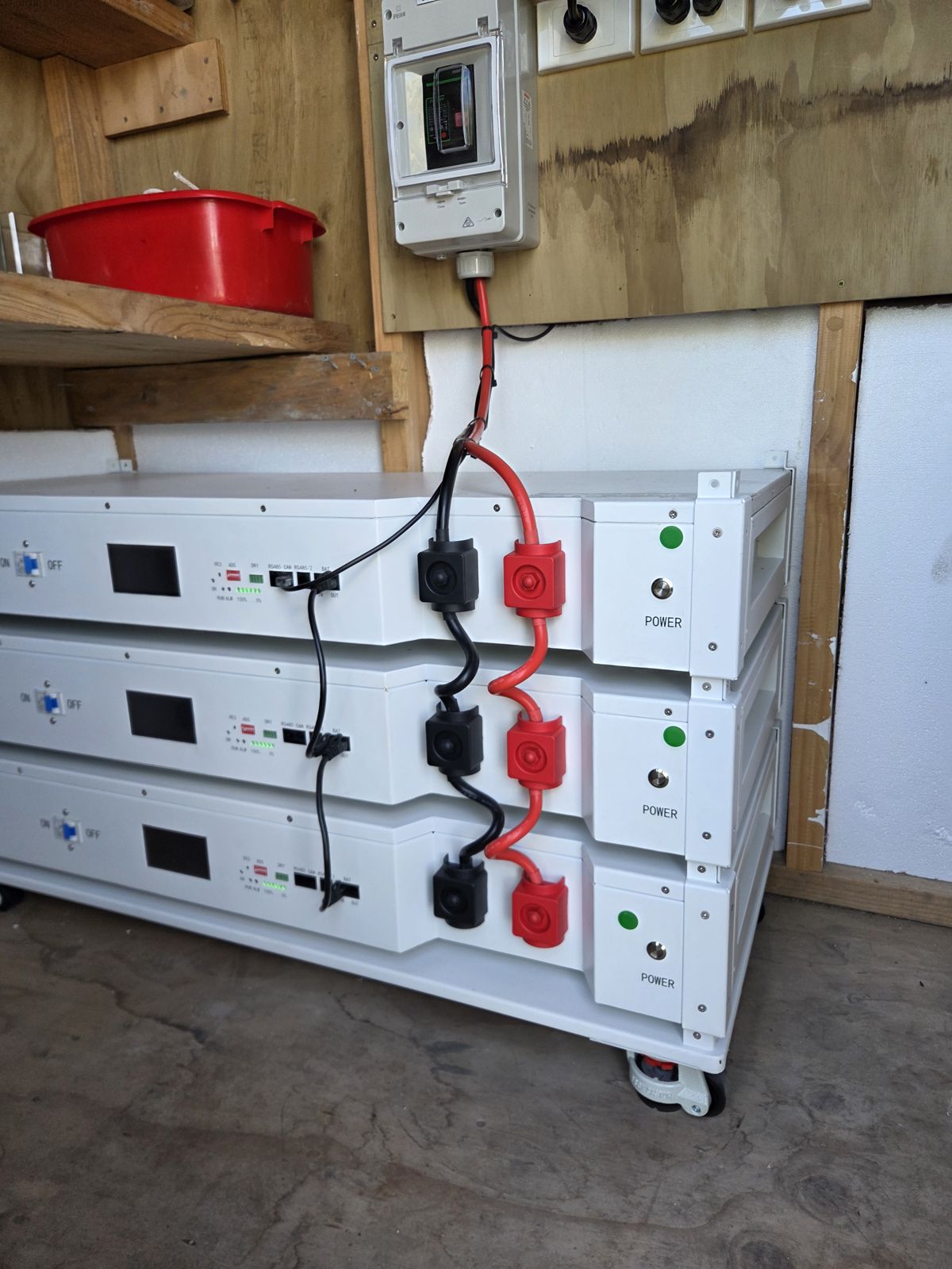 High-voltage battery stack